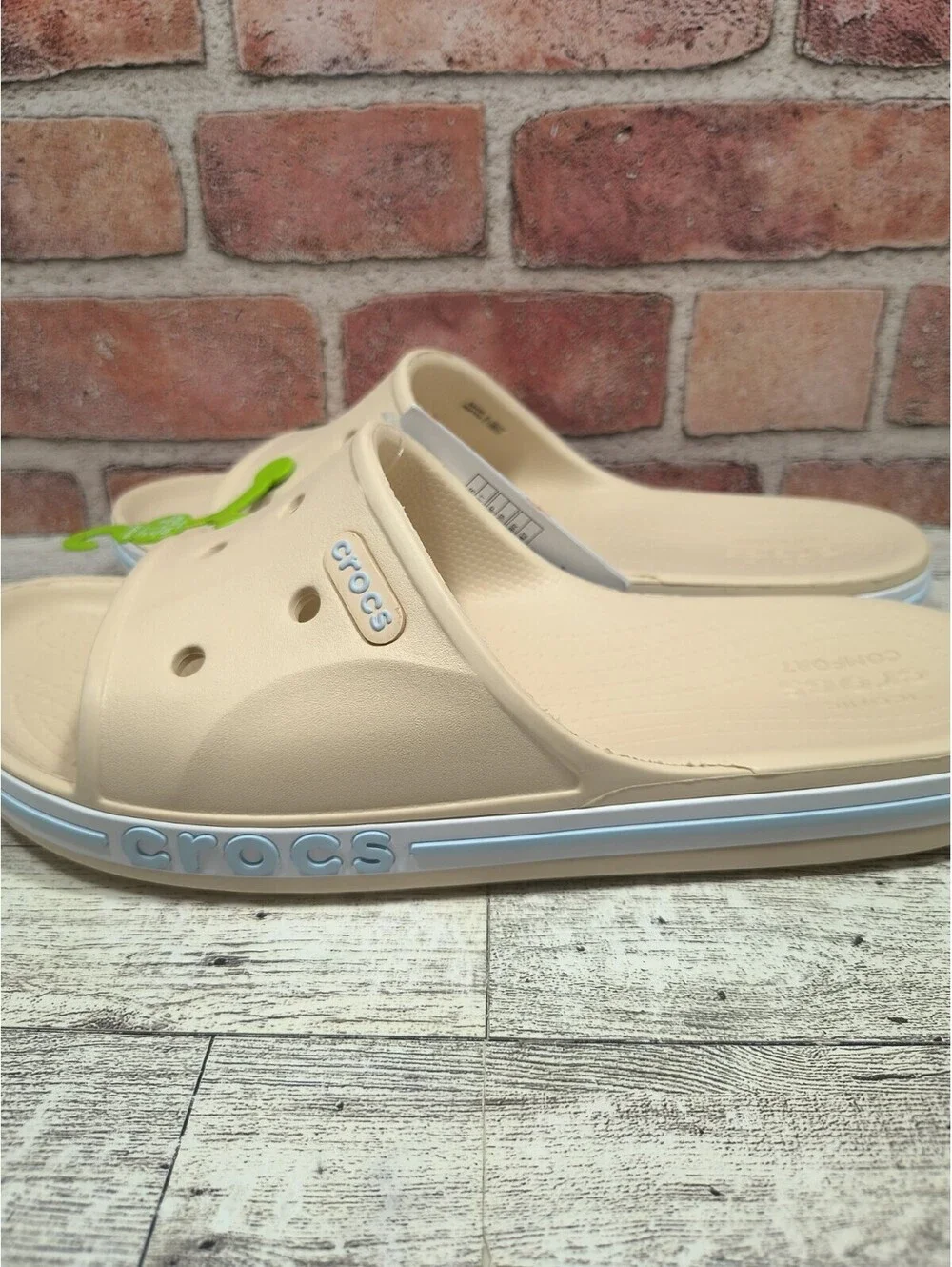 Crocs Bayaband Slide Sandals Men's Size 11 Beige 205392-1LI NWT